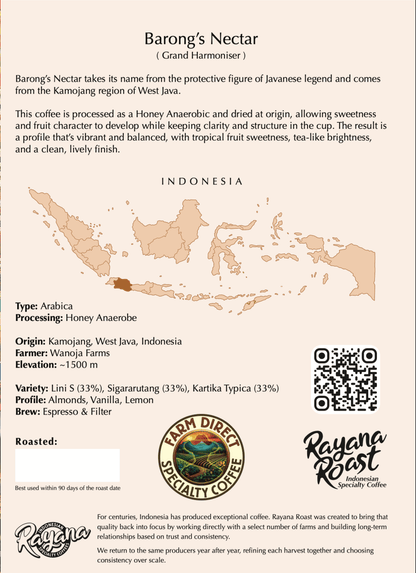 Barong’s Nectar | Arabica | Honey Anaerobe - Rayana Roast | Specialty Coffee