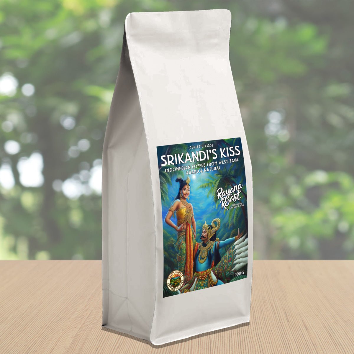 1kg coffee bag Java Natural - Rayana Roast Specialty Coffee - Srikandi's Kiss